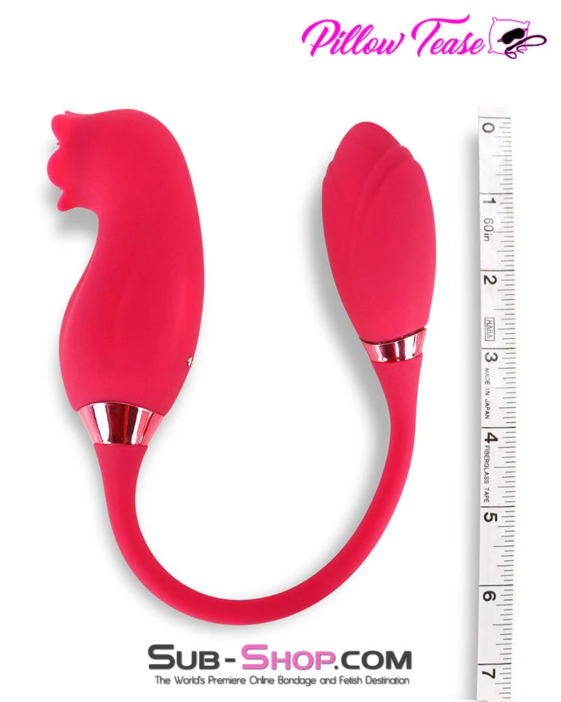 9939M Double Headed 10 Function Waterproof Rechargeable Suction and Vibrating Bullet - Image 8