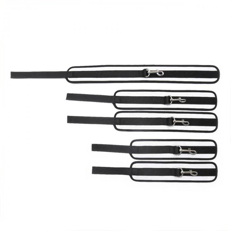 7802M      Double Spreader Bar Collar, Wrist and Ankle Total Bondage Kit with Removable Cuffs - Image 14