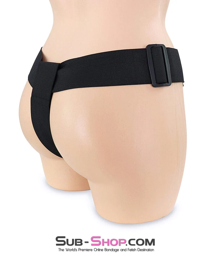 1349DL      Double Strap On Harness with Internal and External Silicone Dildos - Image 9