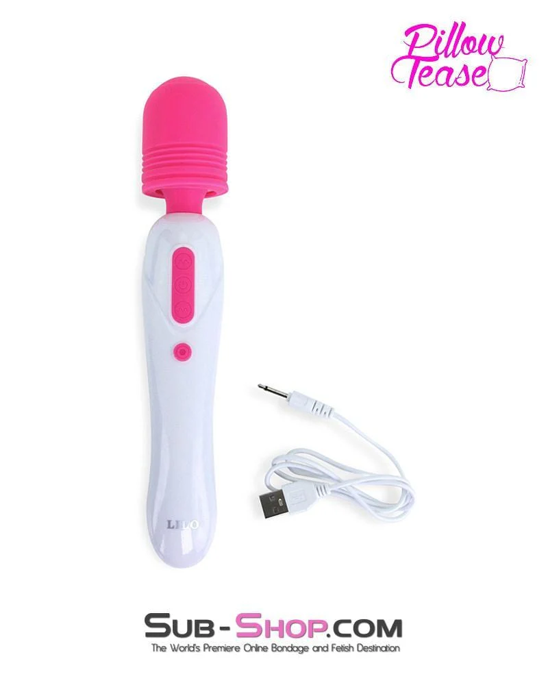 7163M <b>BOGO!</b> Dual Motor 10 Function USB Rechargeable Wand Vibrator - Image 2