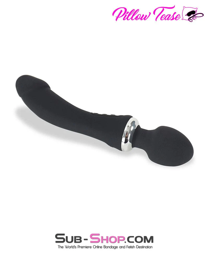 7805M      Dual Motor 12 Function Double Penetration Heating Silicone Wand Vibrator - Image 2