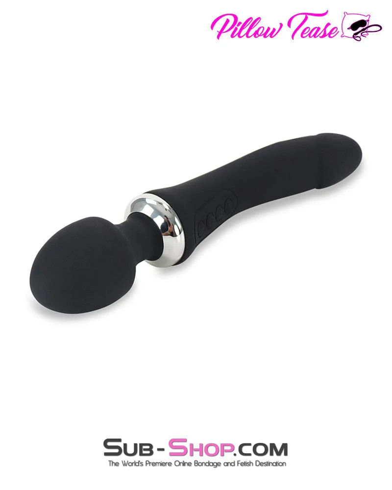 7805M      Dual Motor 12 Function Double Penetration Heating Silicone Wand Vibrator - Image 4