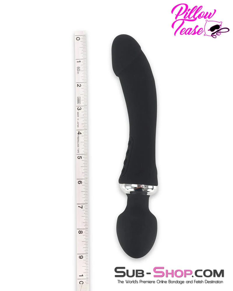 7805M      Dual Motor 12 Function Double Penetration Heating Silicone Wand Vibrator - Image 5