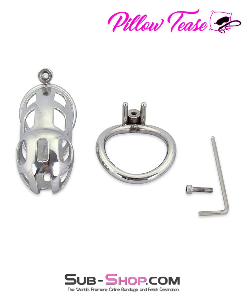 1692AR Edging Torture Chastity Steel Male Chastity Cage - Image 5