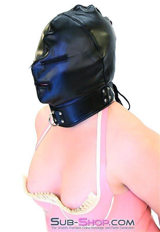 7803DL Enslaved Full Hood with Collar, Zipper Eyes and Mouth - Image 12