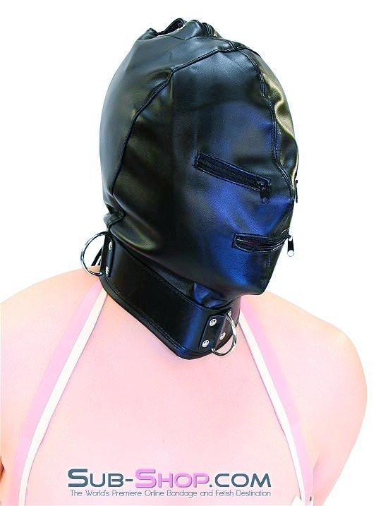 7803DL Enslaved Full Hood with Collar, Zipper Eyes and Mouth - Image 9