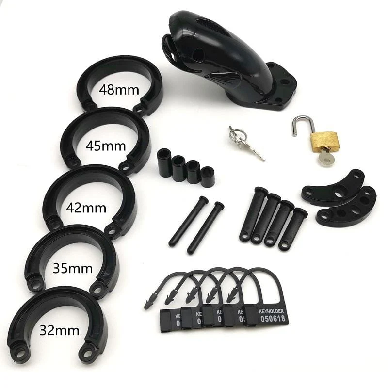 1654AR Erotic Tease Locking Black Cock Caging Device 🔥 FINAL CLEARANCE – Last Chance! - Image 3