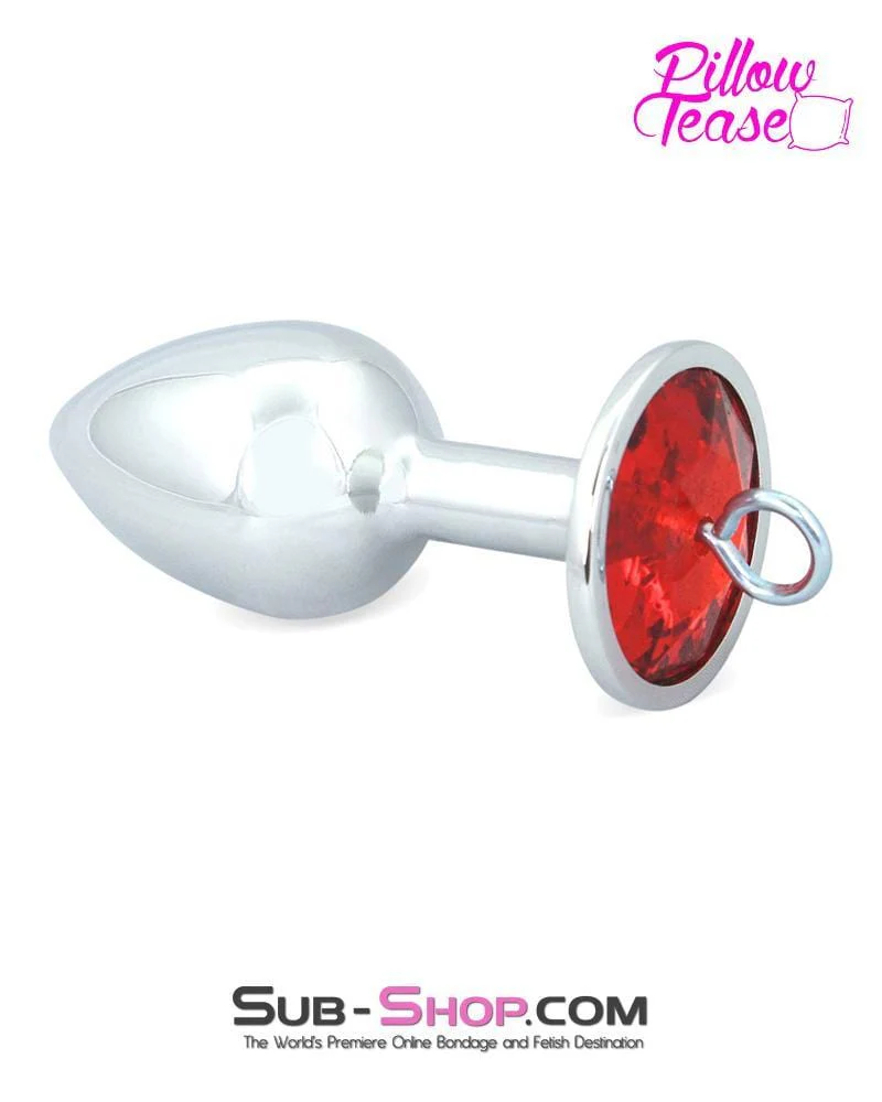 0307E Eye Hook Red Gem Small Chromed Butt Plug 🔥 FINAL CLEARANCE – Last Chance! - Image 2