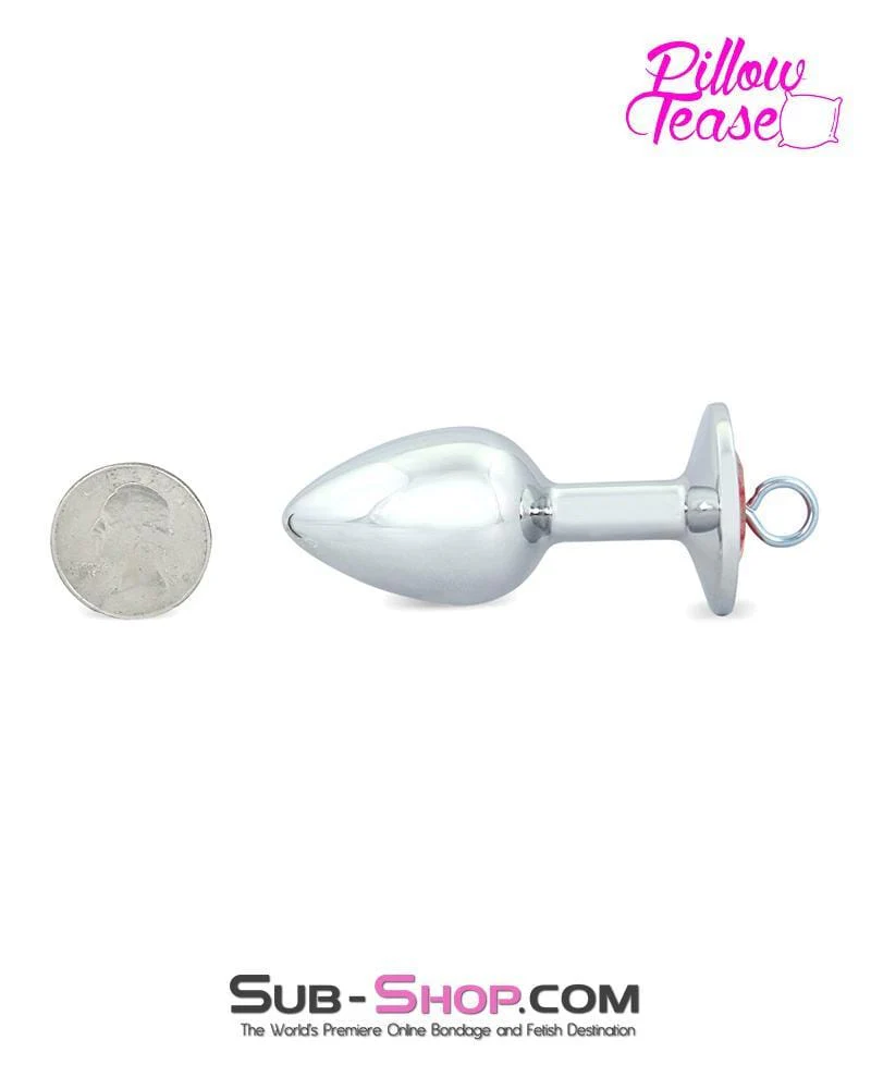 0307E Eye Hook Red Gem Small Chromed Butt Plug 🔥 FINAL CLEARANCE – Last Chance! - Image 6