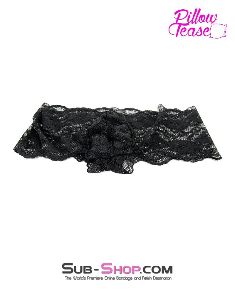 8754AE Feminization Sissy Bimbo Vixen Bitch Black Lace Sissy Male Panties - Image 10