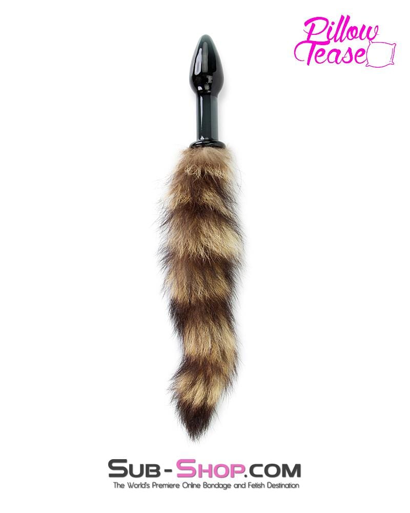 0199E Foxy Ass Black Glass Fox Tail Pet Play Butt Plug š„ FINAL CLEARANCE ā Last Chance! - Image 3