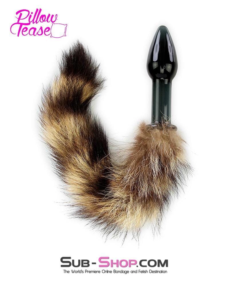 0199E Foxy Ass Black Glass Fox Tail Pet Play Butt Plug š„ FINAL CLEARANCE ā Last Chance! - Image 5