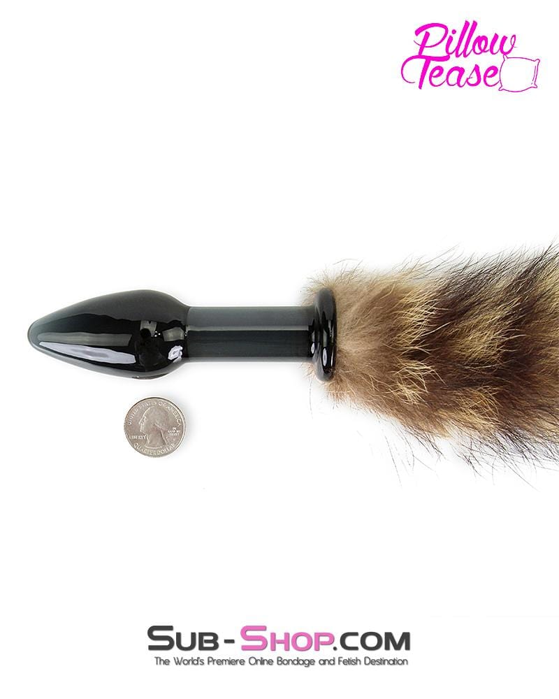 0199E Foxy Ass Black Glass Fox Tail Pet Play Butt Plug š„ FINAL CLEARANCE ā Last Chance! - Image 7