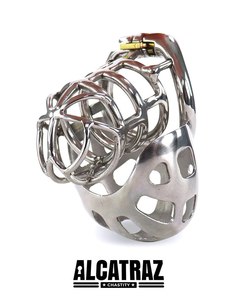 1341AR Full Coverage Steel Locking Chastity Tease and CBT Device, 1.75" Cock Ring - Image 10
