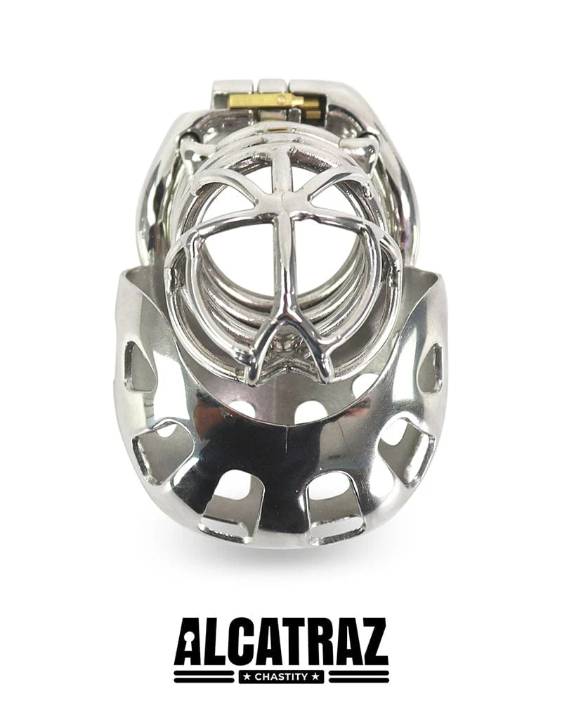 1341AR Full Coverage Steel Locking Chastity Tease and CBT Device, 1.75" Cock Ring - Image 8