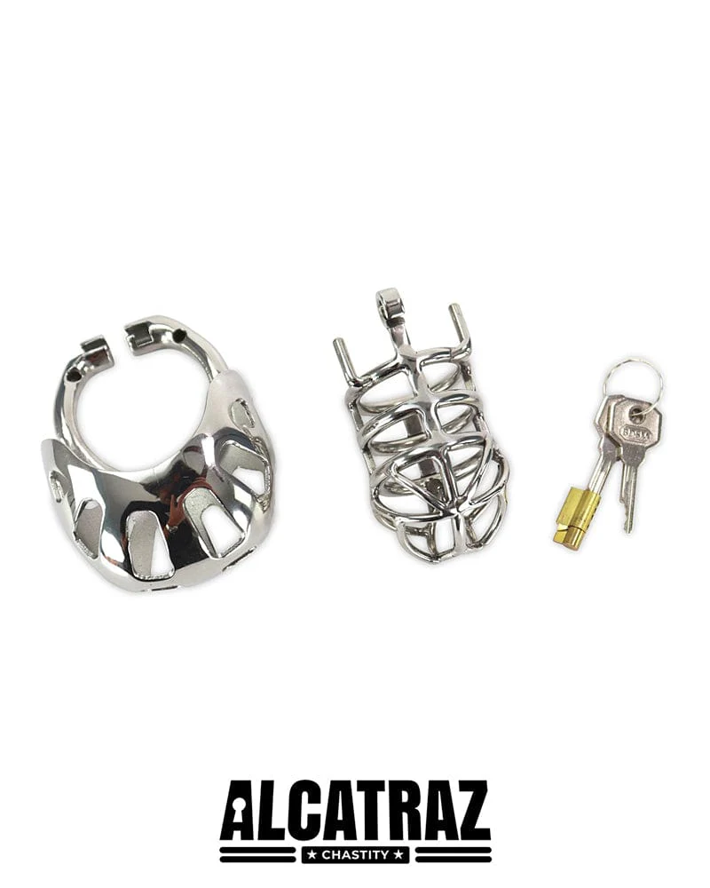 1341AR Full Coverage Steel Locking Chastity Tease and CBT Device, 1.75" Cock Ring - Image 9