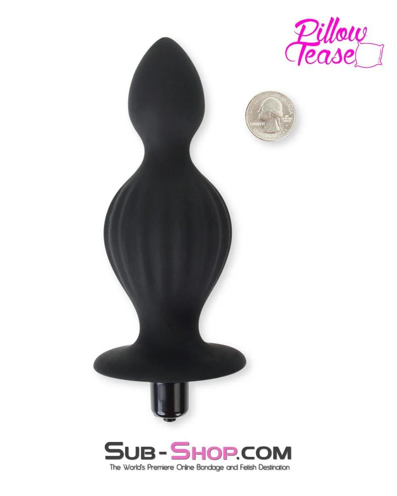 0315E      Genie in a Bottle Vibrating Silicone Huge Butt Plug - Image 4