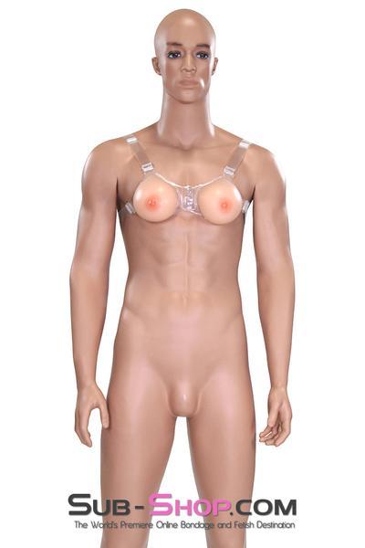 9875RS      Gia Real Feel Silicone Breast Forms with Nipples and Clear Straps, C Cup - Image 17