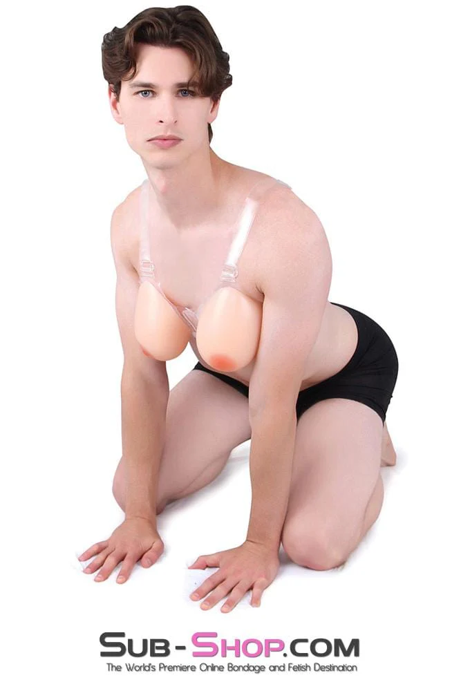 9877RS      Gia Real Feel Silicone Breast Forms with Nipples and Clear Straps, DD Cup - Image 19