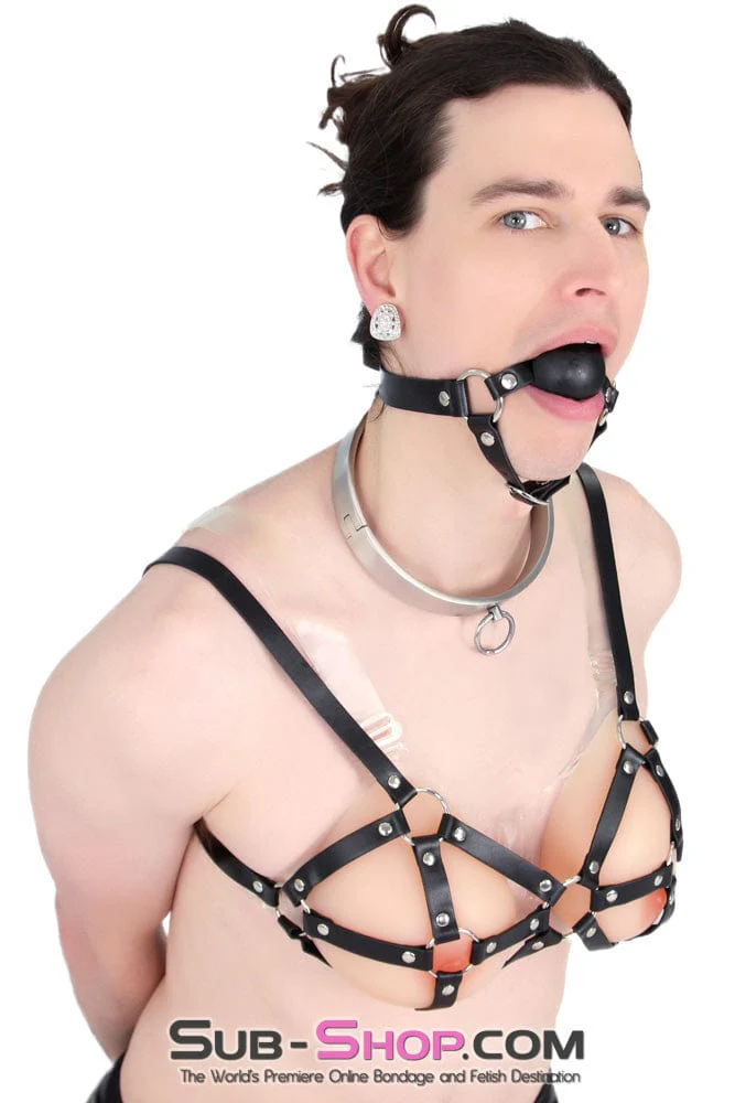 9877RS-SIS      Gia Real Forced Feminization Fantasy Female Led Relationship Feel Silicone Crossdressing Sissy Breast Forms with Nipples and Clear Straps, DD Cup - Image 40