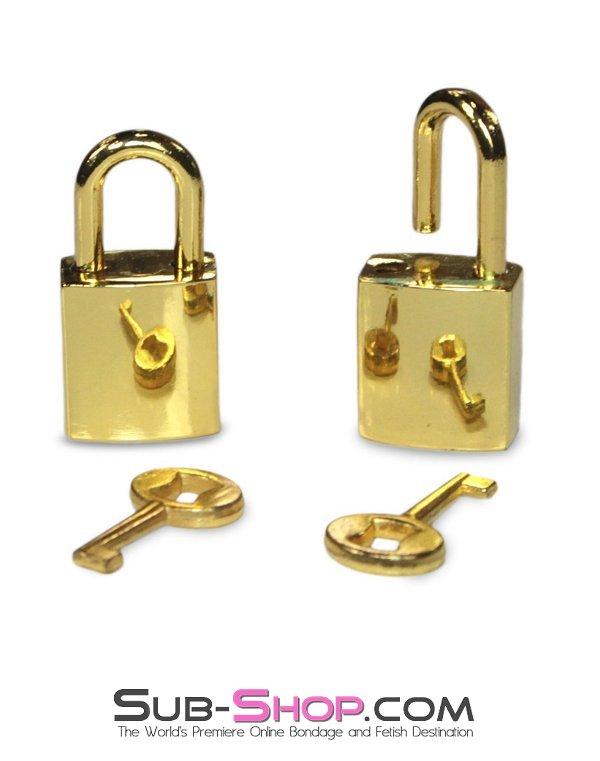 9750A Gold Series Bondage Gear Padlocks Pair Set - Image 3
