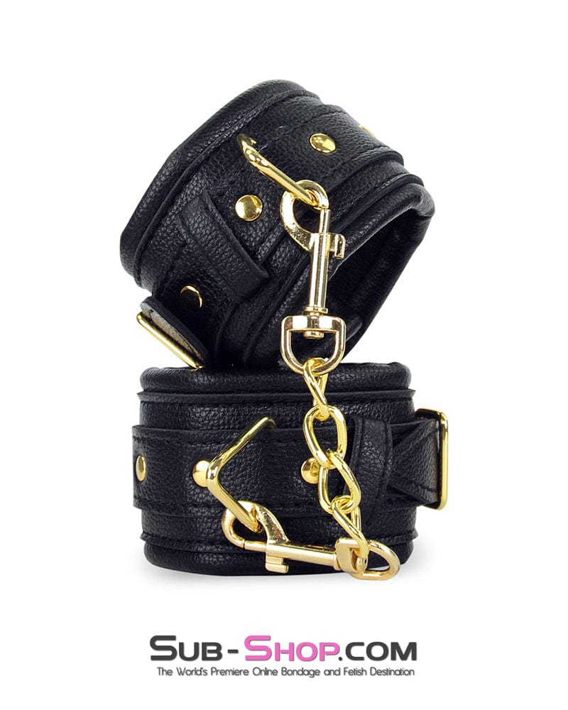 7924M Gold Standard Thick Padded Wrist Bondage Cuffs