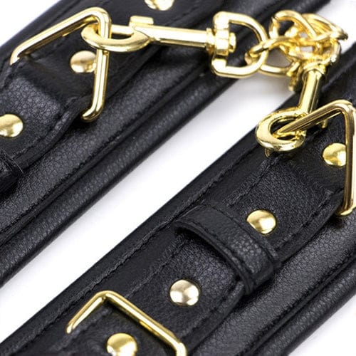 7924M Gold Standard Thick Padded Wrist Bondage Cuffs - Image 10