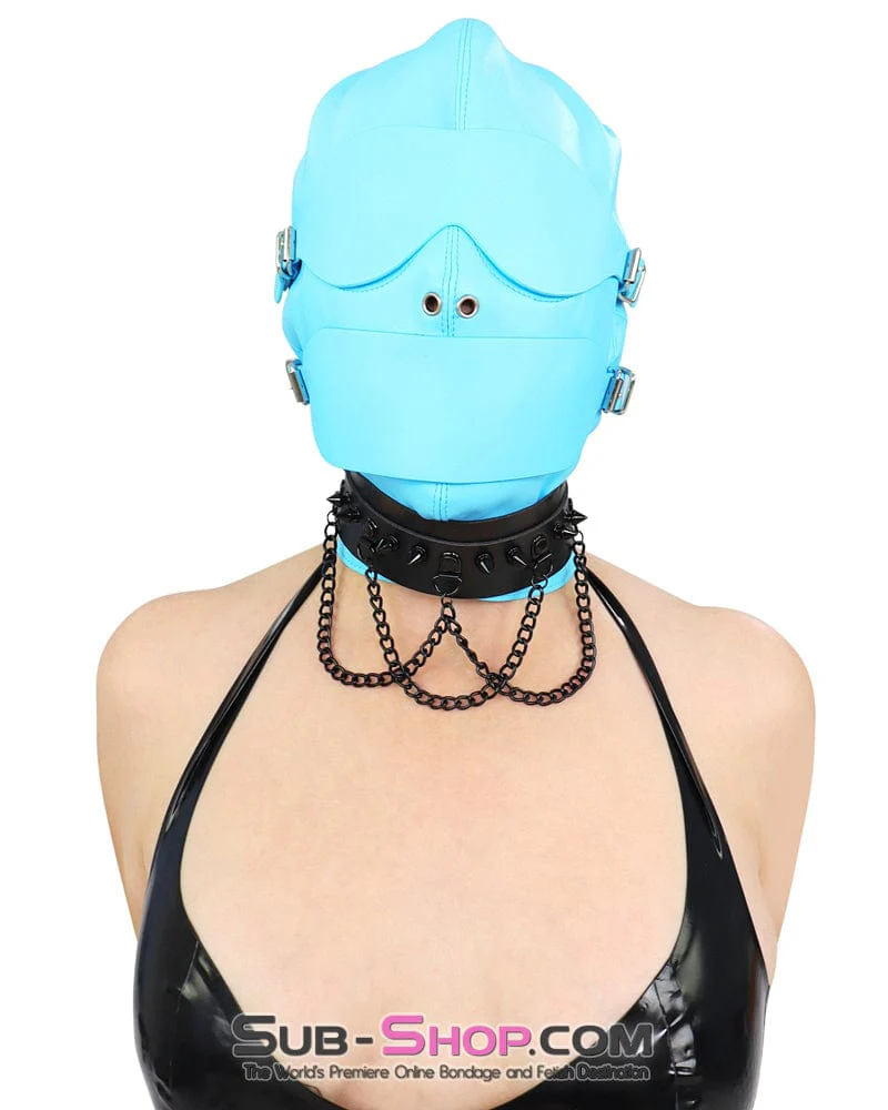 0720M Gothic Spiked Collar with Cascading Black Chains - Image 6