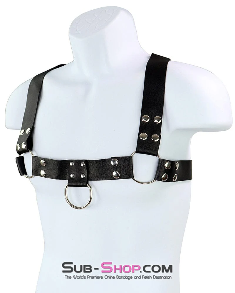 8855DL He-Man Double Shoulder Bondage Chest Harness - Image 2