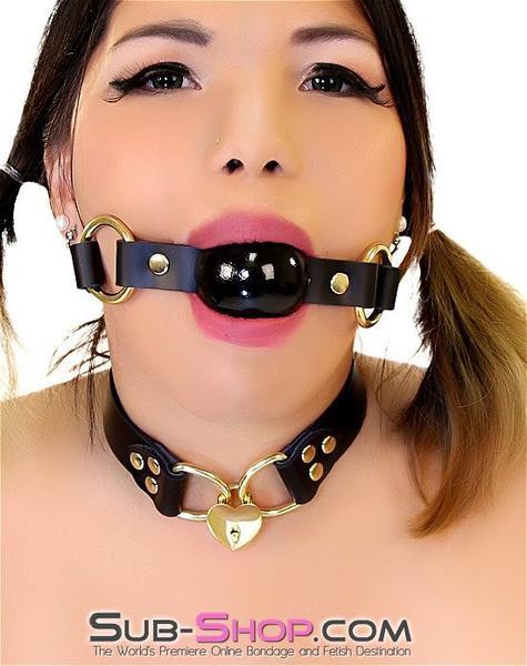 7862A Hand Crafdted Leather Locking Padlock BDSM Plus Size Collar - LAST CHANCE - Final Closeout! - Image 4
