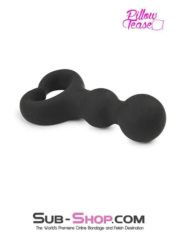 1657M      Heart Pull Ring Silicone Bumpy Anal Massager - Image 3