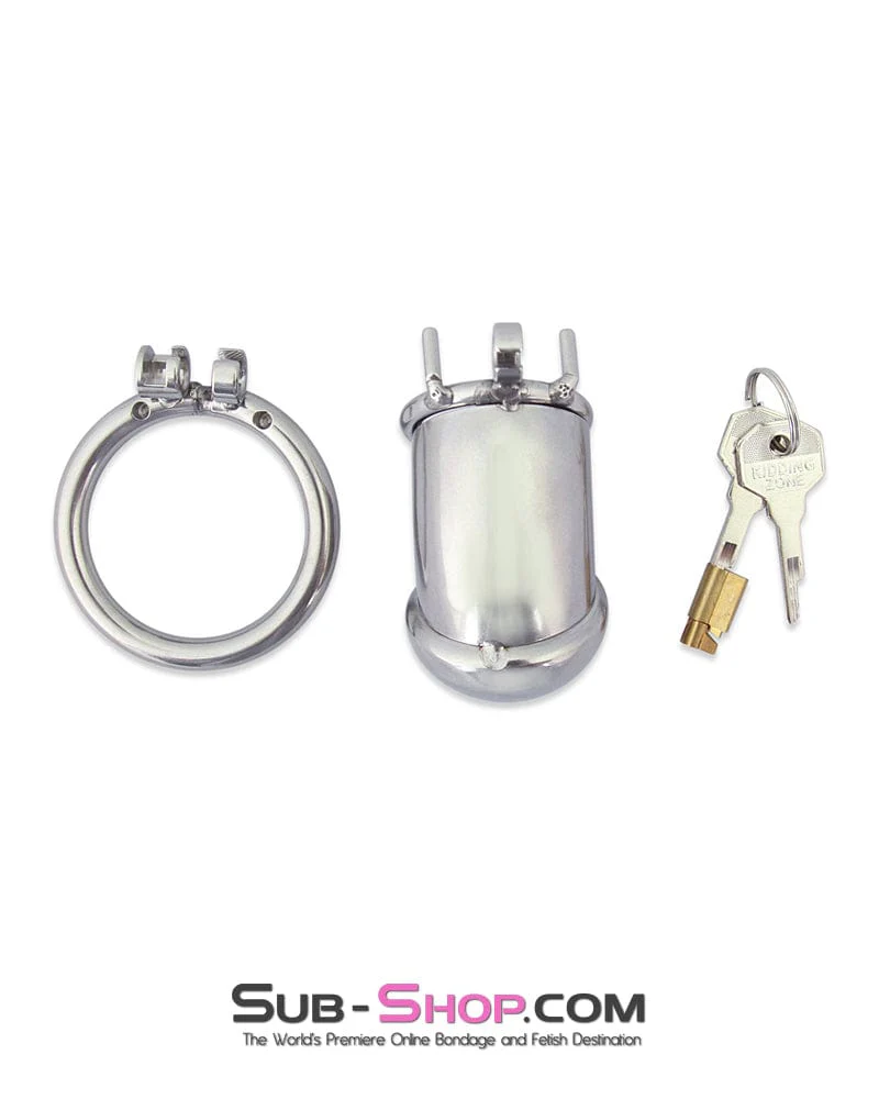 0412M High Security Locking Stainless Steel Chastity Cage by Alcatraz Chastity - Image 8