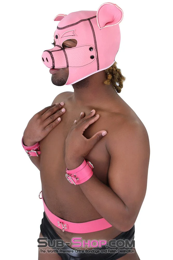 7237A-SIS Hot Pink Leather Sissy Bondage Belt - Image 16