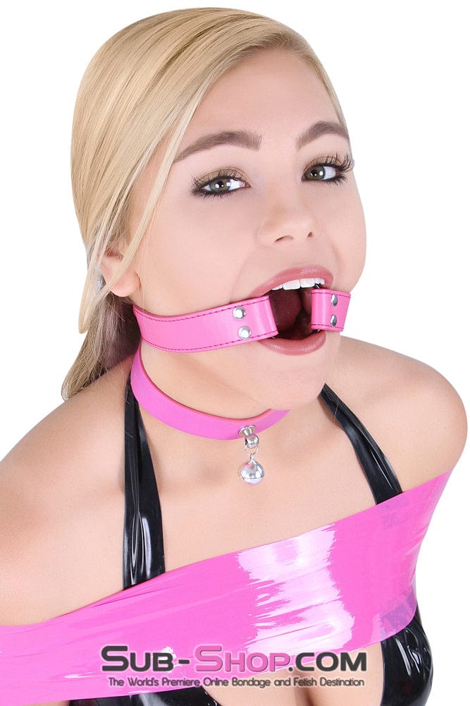 5735RS Hot Pink Strap Ring Gag - Image 16