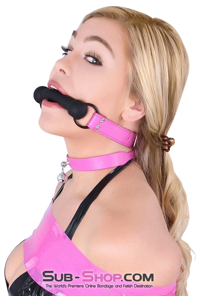 4760RS-SIS Hot To Trot Sissy Boi Hot Pink Pony Up Rubber Comfort Female BDSM Bit Gag - Image 5