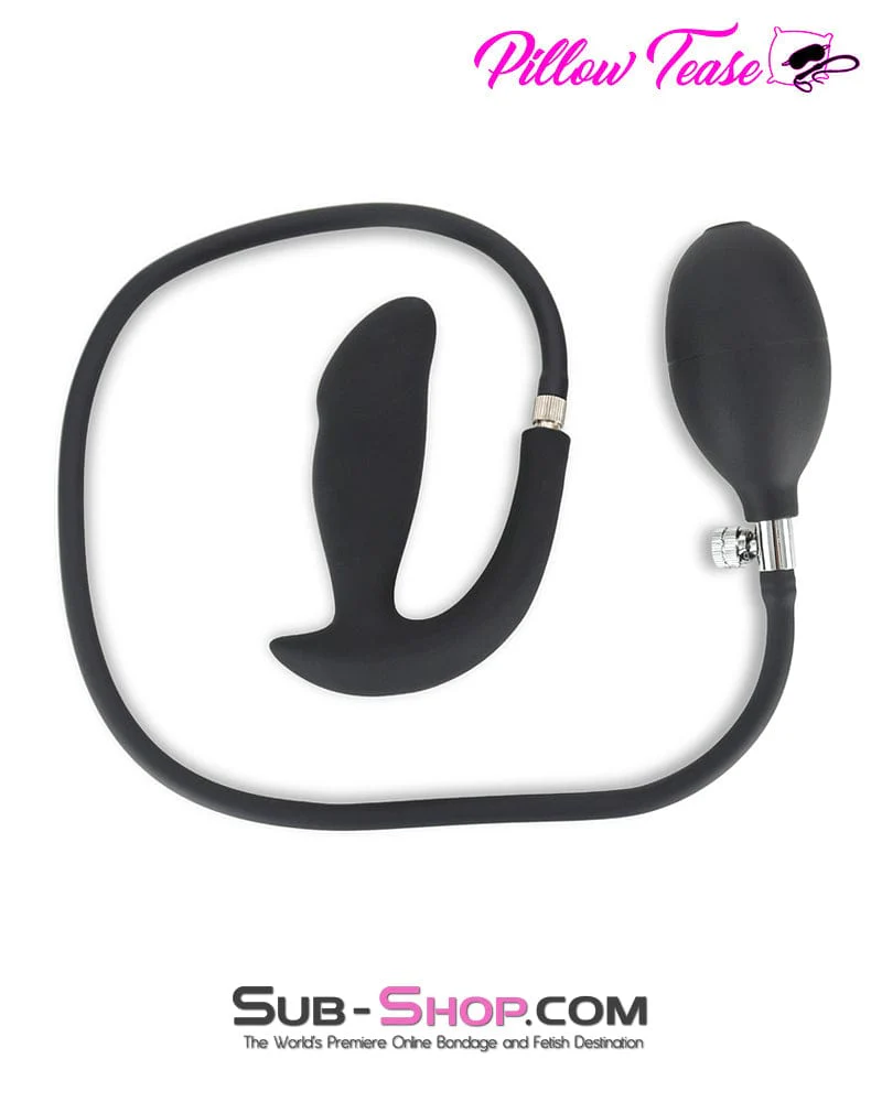 2321M Inflatable Rubber Prostate Anal Plug with Removable Pump