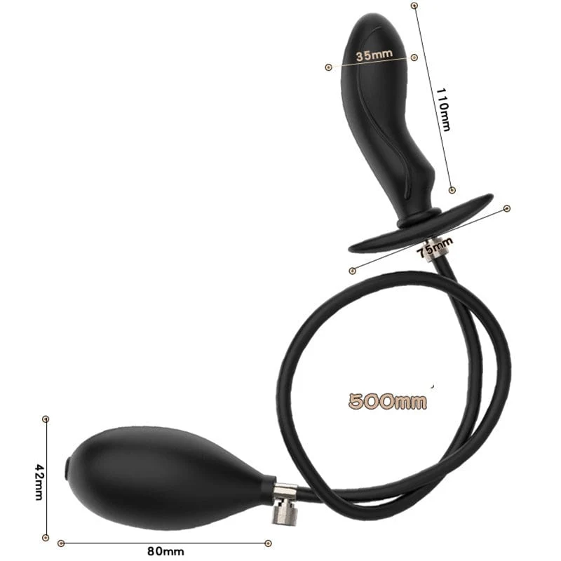 7390M      Inflatable Silicone Butt Plug - Image 7