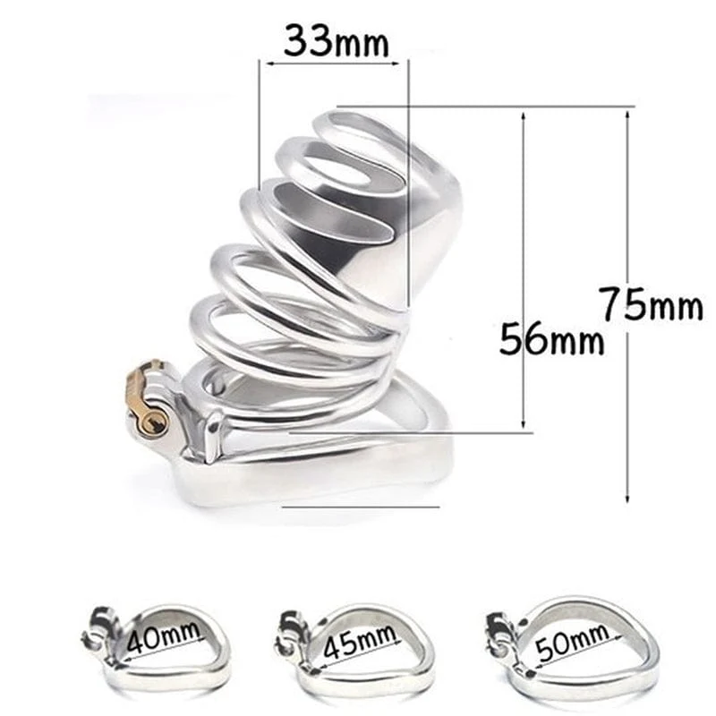 6808M      Ironclad Locking Steel Chastity Cock Cage - Image 8