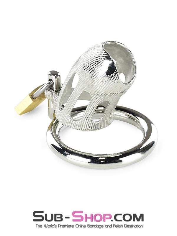0399M-SIS      Itty Bitty Little Sissy Dicky Steel Locking Male Chastity Device with Cock Ring - Image 4