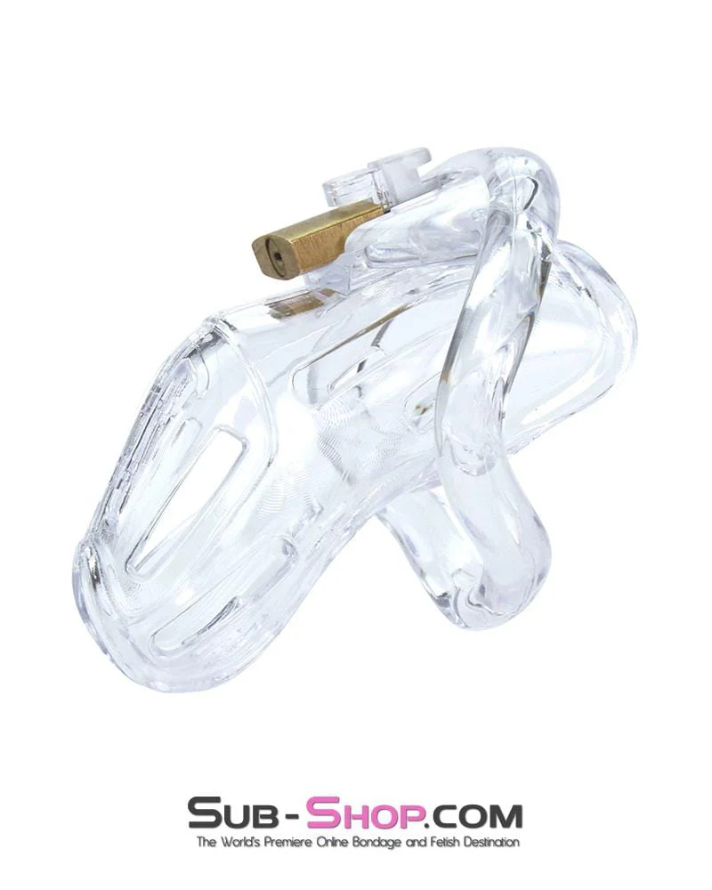 1506AR Jailhouse Cock Clear Locking Male Chastity Cage