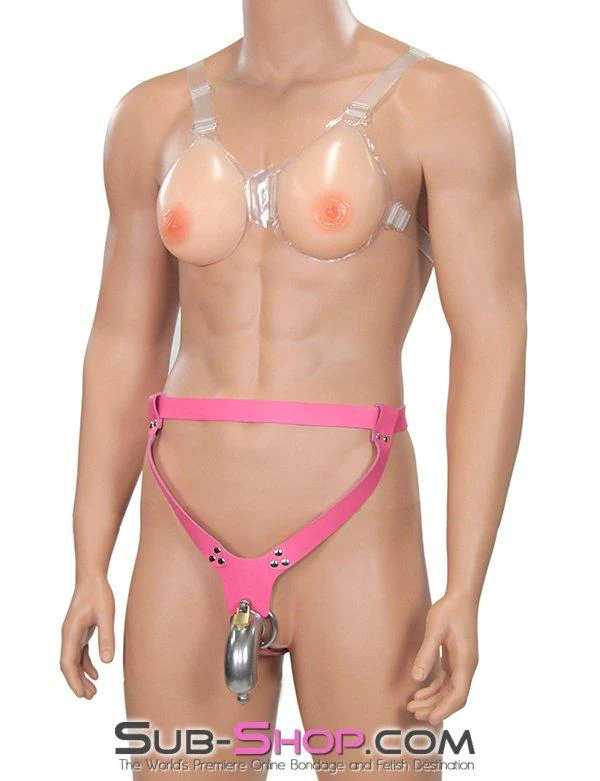7181AE-SIS      Just Like My Own Pretty Forced Feminization Fantasy Mistress Sissy Accessory Transformation C-Cup Real Feel Breasts with Nipples - Image 10