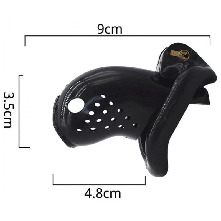 3732M Just the Tip Black Cock Tease High Security Chastity Cock Lock - MEGA Deal - Image 3