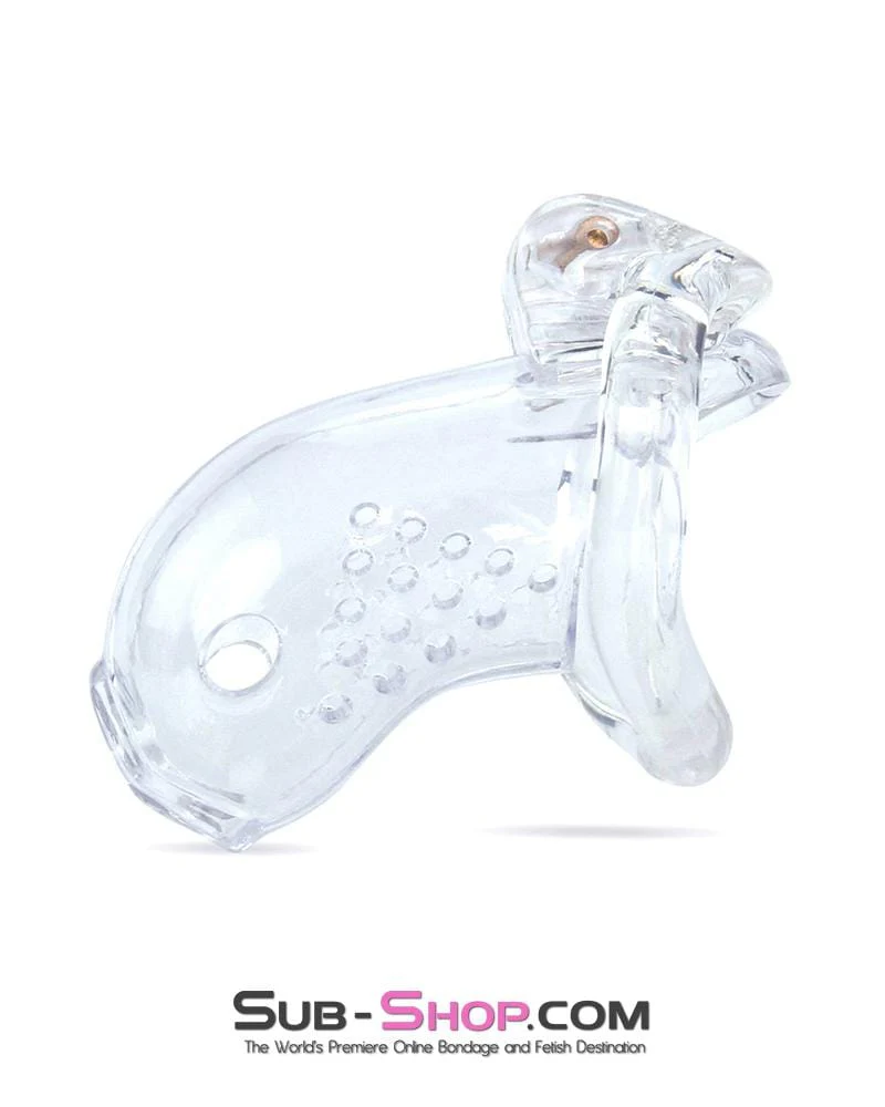3731M Just the Tip Clear Cock Tease High Security Chastity Cock Lock - Image 3