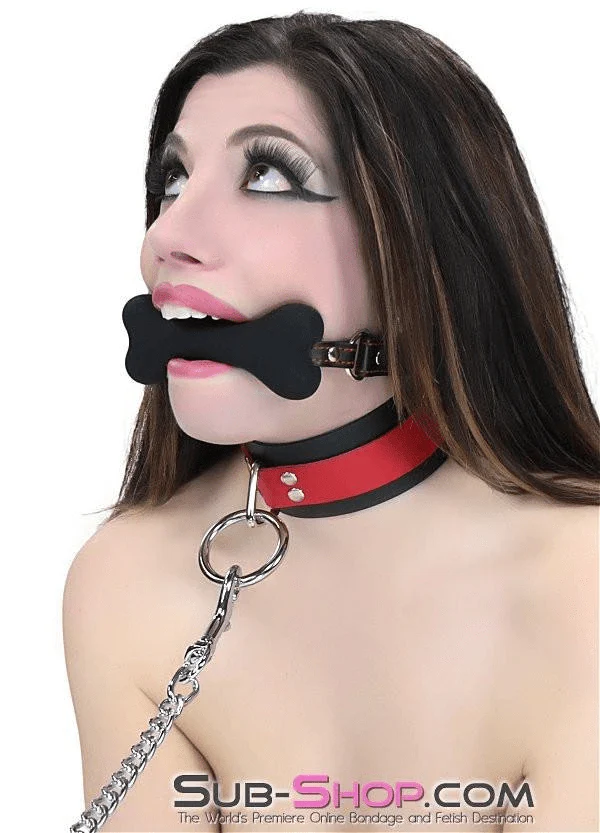 2963DL      <b>BOGO!</b> L’il Pup Small Black Silicone Puppy Play Bone Gag - Image 3