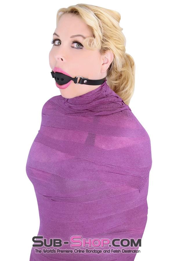 7364A      Large Black Silicone Ball Gag with Breather Holes - Image 19