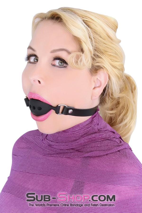 7364A      Large Black Silicone Ball Gag with Breather Holes - Image 21