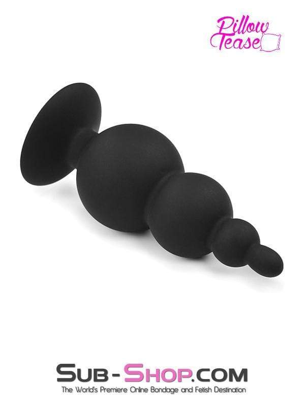2329M-SIS      Large Graduated Silicone Anal Plug Sissy Trainer with Suction Cup Base - Image 3