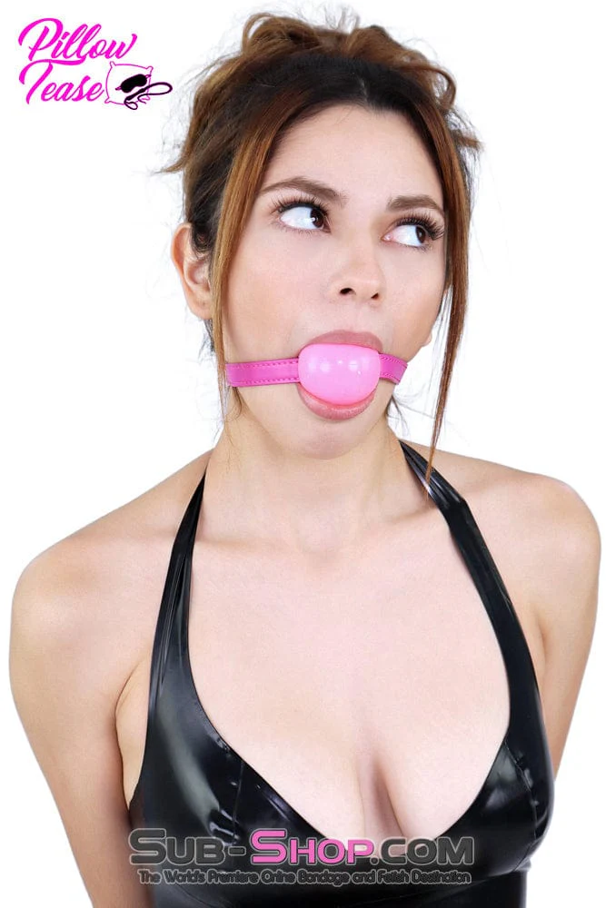 6889DL Pink Rubber Ballgag on Hot Pink Strap - MEGA Deal - Image 2