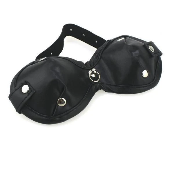 2555M Lead Me Into Temptation Leather Blindfold with Kitten Post Hardware - Image 14