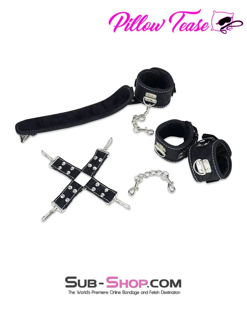 8928DL Leatherette and Lace 10 Piece Complete Bondage Kit - Image 11